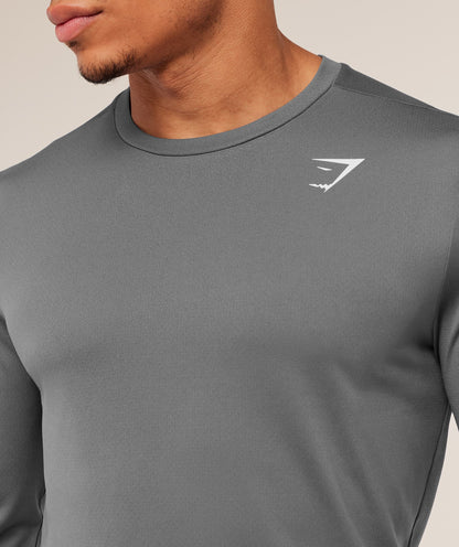 Gymshark Arrival Long Sleeve T-Shirt - Silhouette Grey
