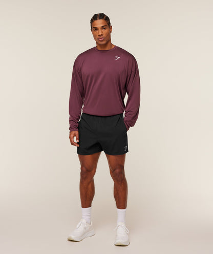 Gymshark Arrival Oversized Long Sleeve T-Shirt - GS Impact Burgundy