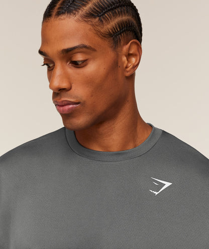 Gymshark Arrival Oversized Long Sleeve T-Shirt - Silhouette Grey