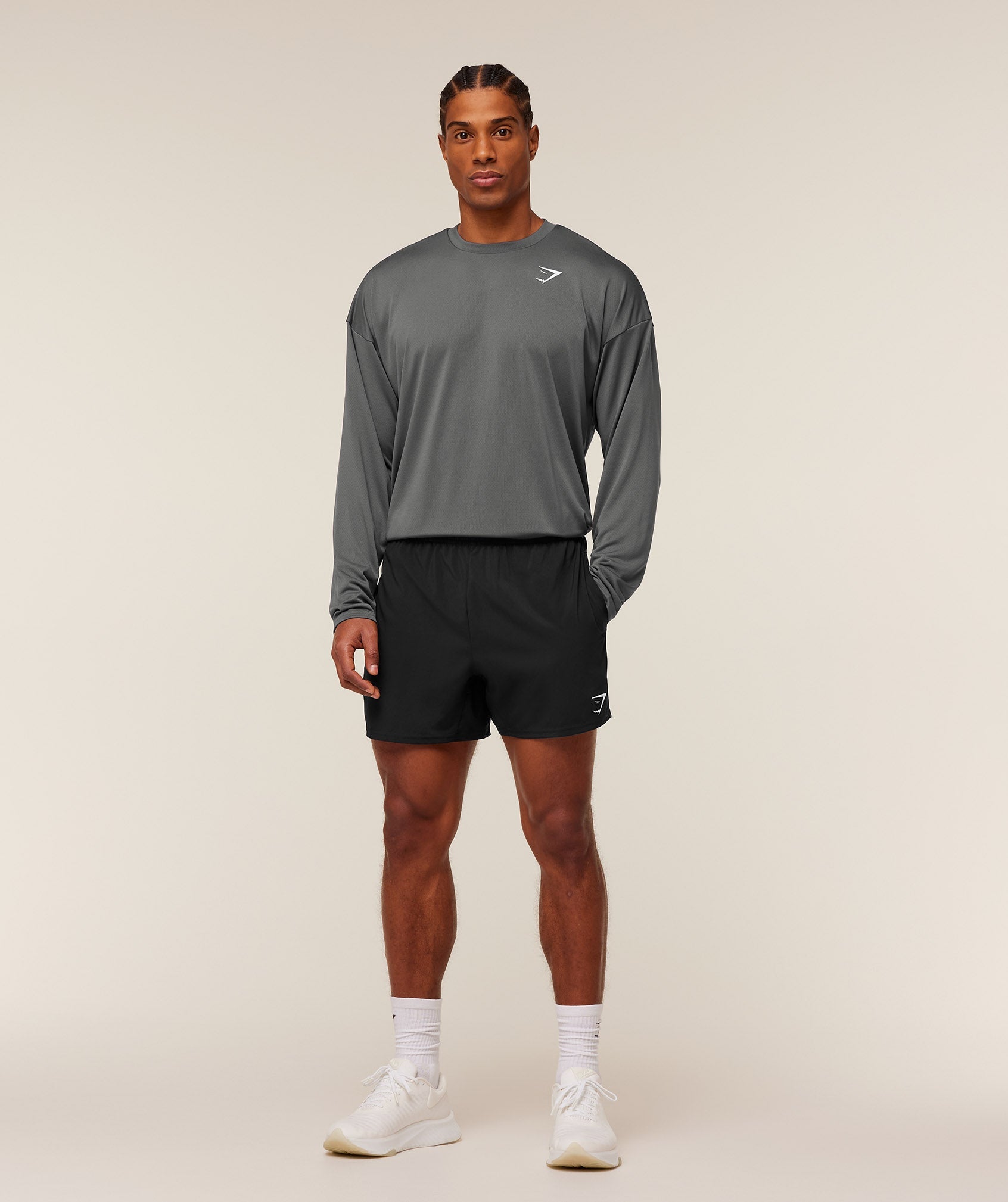 Gymshark Arrival Oversized Long Sleeve T-Shirt - Silhouette Grey