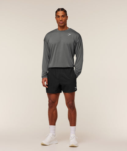 Gymshark Arrival Oversized Long Sleeve T-Shirt - Silhouette Grey