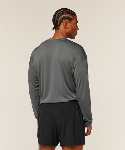 Gymshark Arrival Oversized Long Sleeve T-Shirt - Silhouette Grey