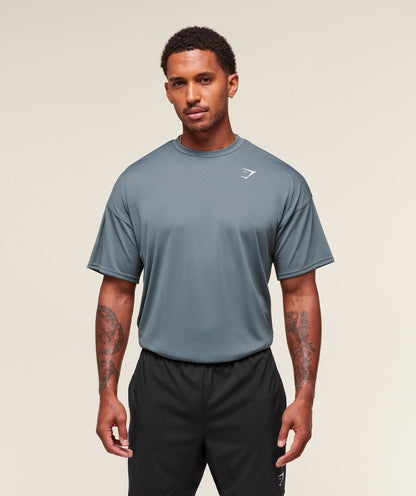 Gymshark Arrival Oversized T-Shirt - Iron Blue
