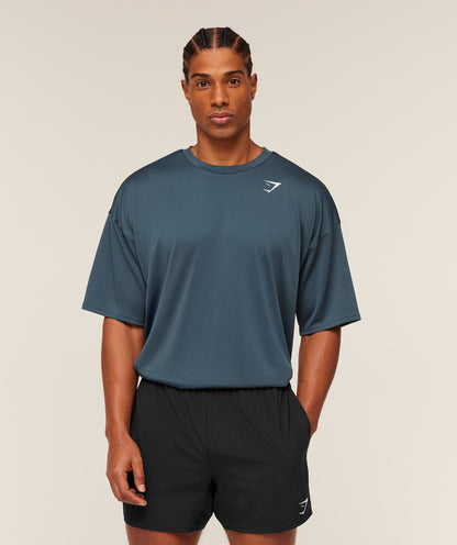 Gymshark Arrival Oversized T-Shirt - GS Stealth Blue