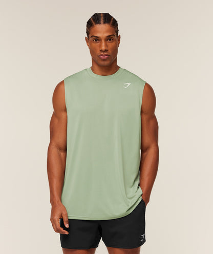Gymshark Arrival Oversized Tank - GS Haze Green