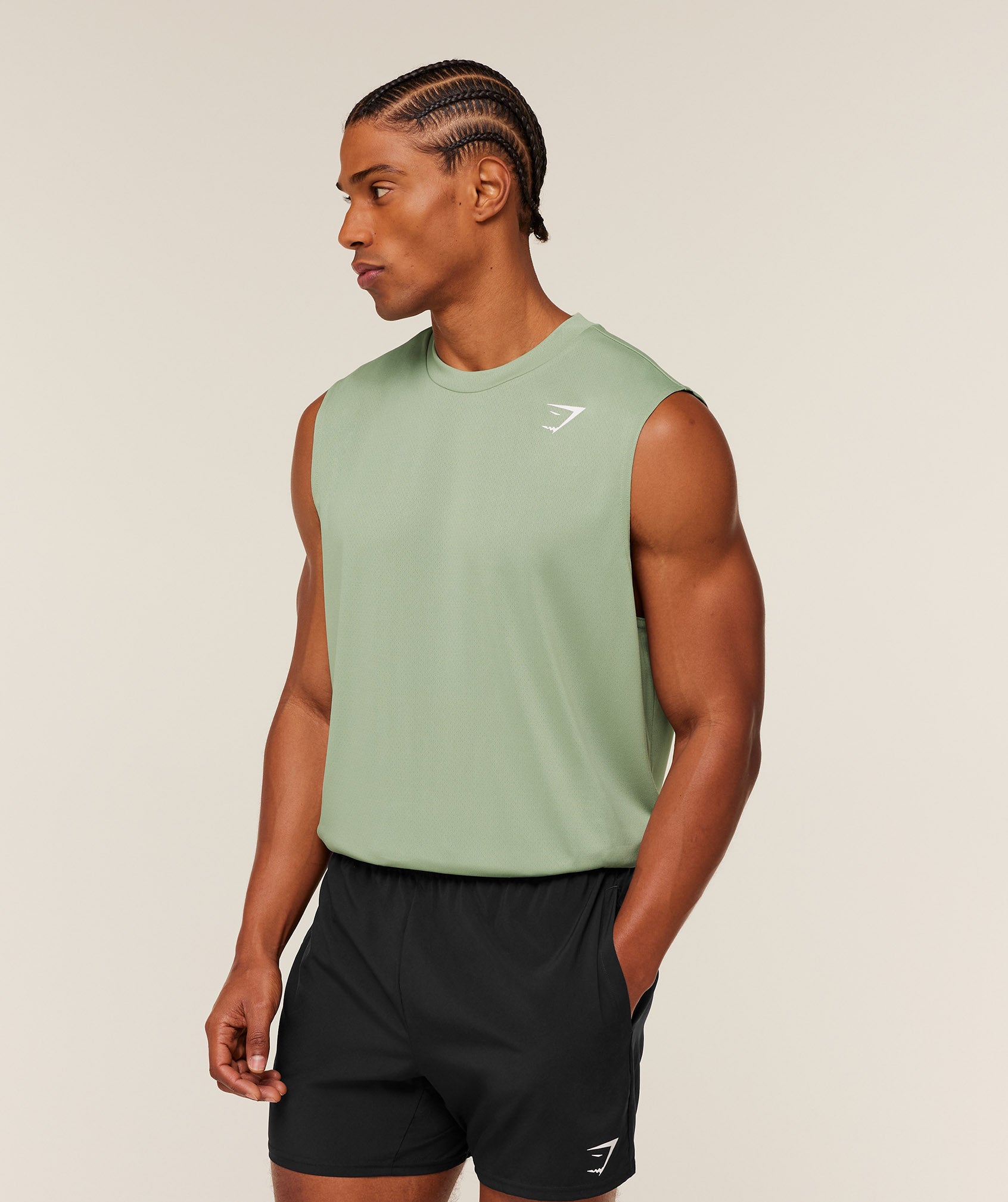 Gymshark Arrival Oversized Tank - GS Haze Green
