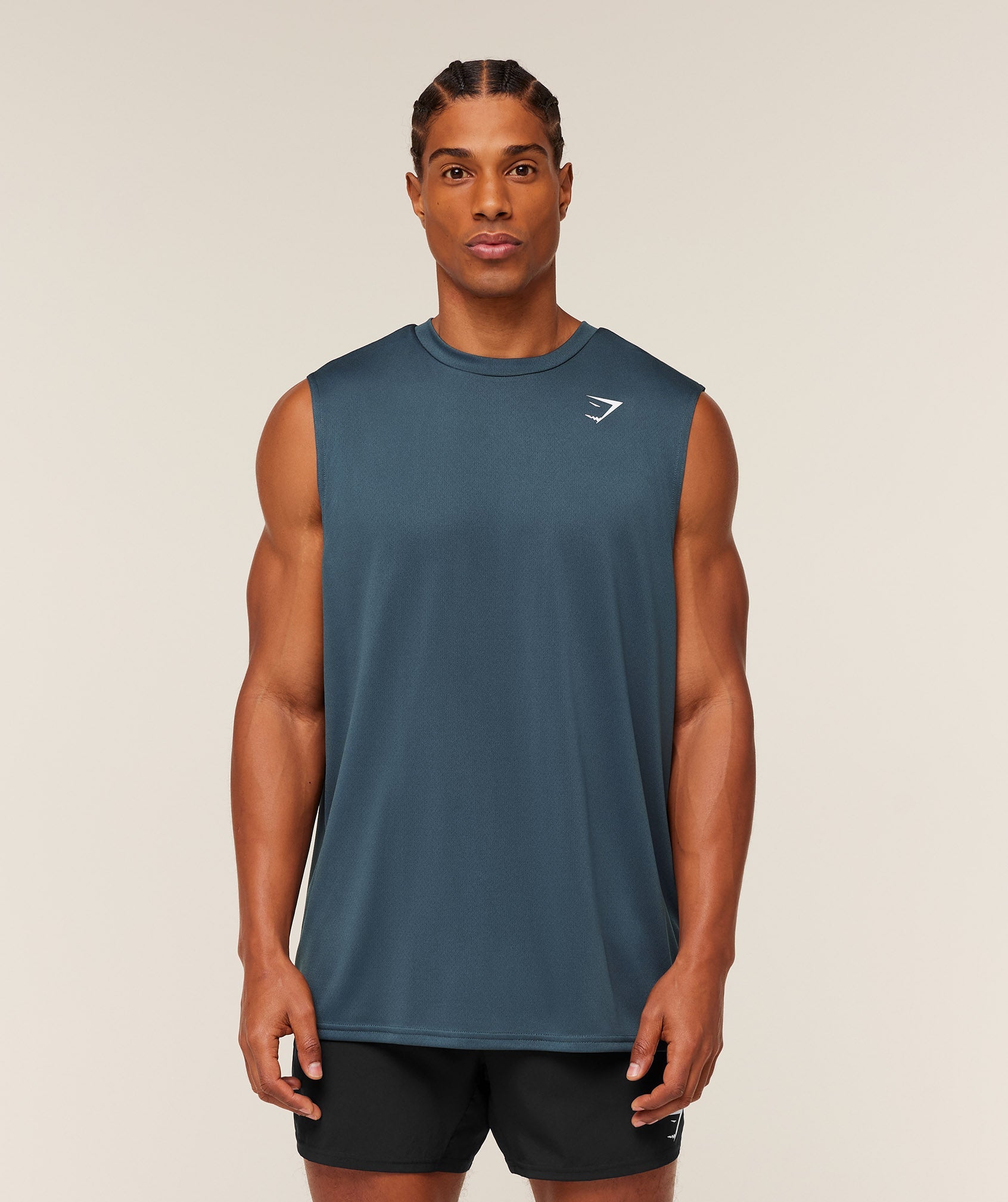 Gymshark Arrival Oversized Tank - GS Stealth Blue