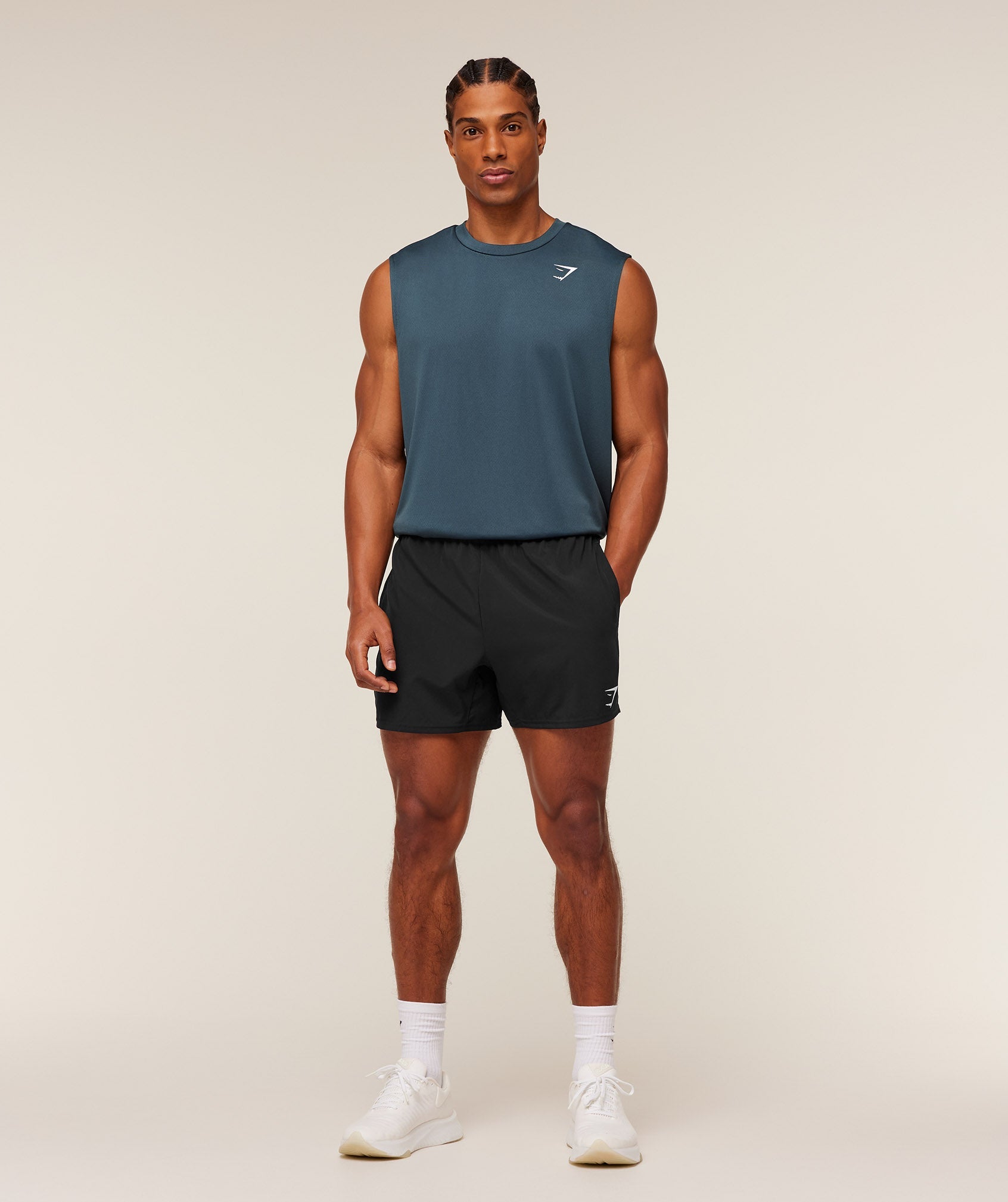 Gymshark Arrival Oversized Tank - GS Stealth Blue
