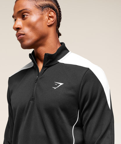 Gymshark Arrival Block 1/4 Zip - Black