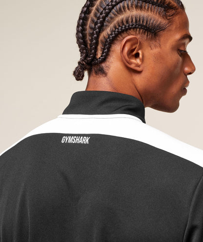 Gymshark Arrival Block 1/4 Zip - Black