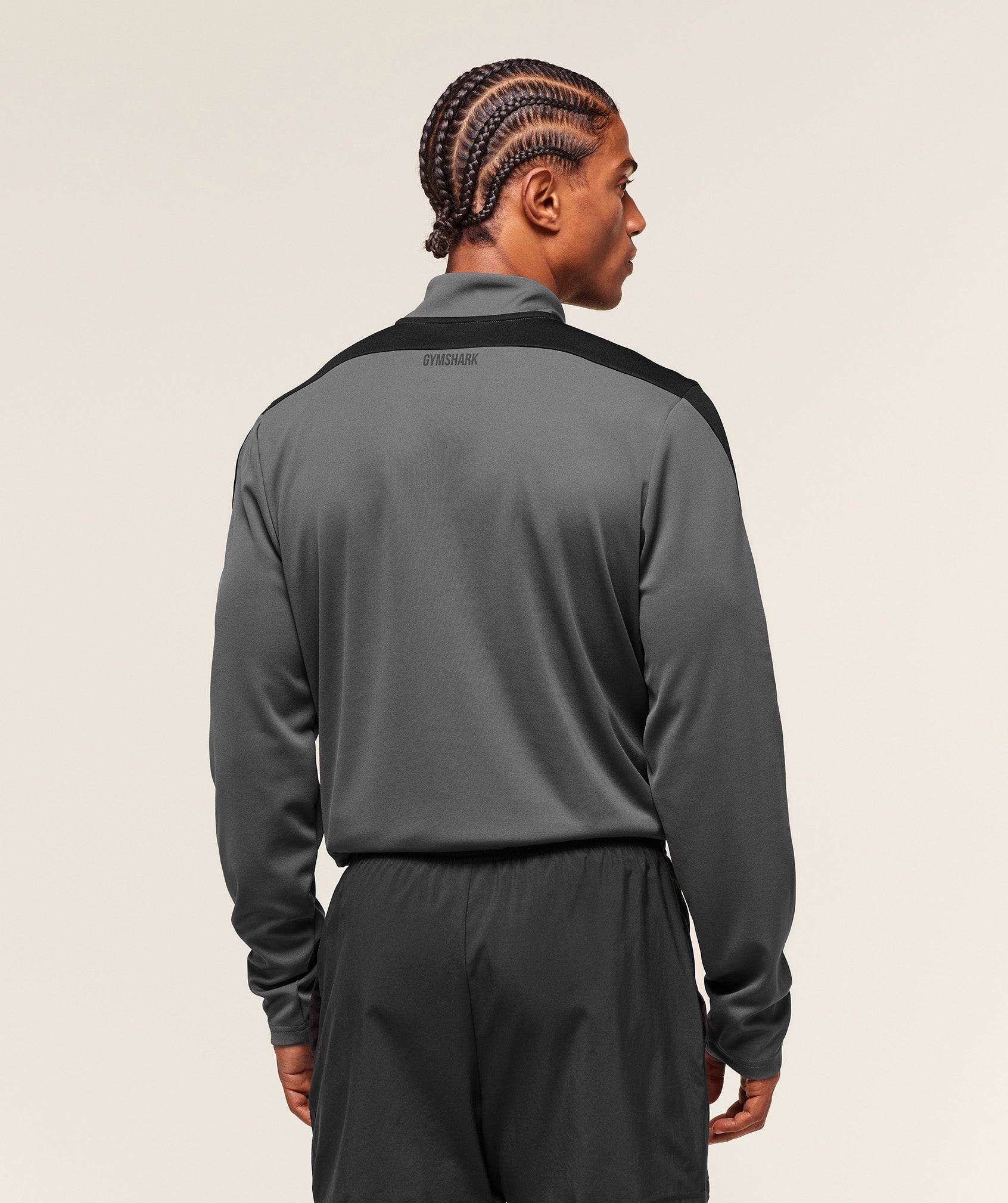 Gymshark Arrival Block 1/4 Zip - Dark Grey
