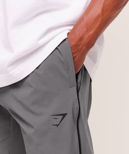 Gymshark Arrival Woven Block Joggers - Dark Grey