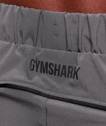 Gymshark Arrival Woven Block Joggers - Dark Grey