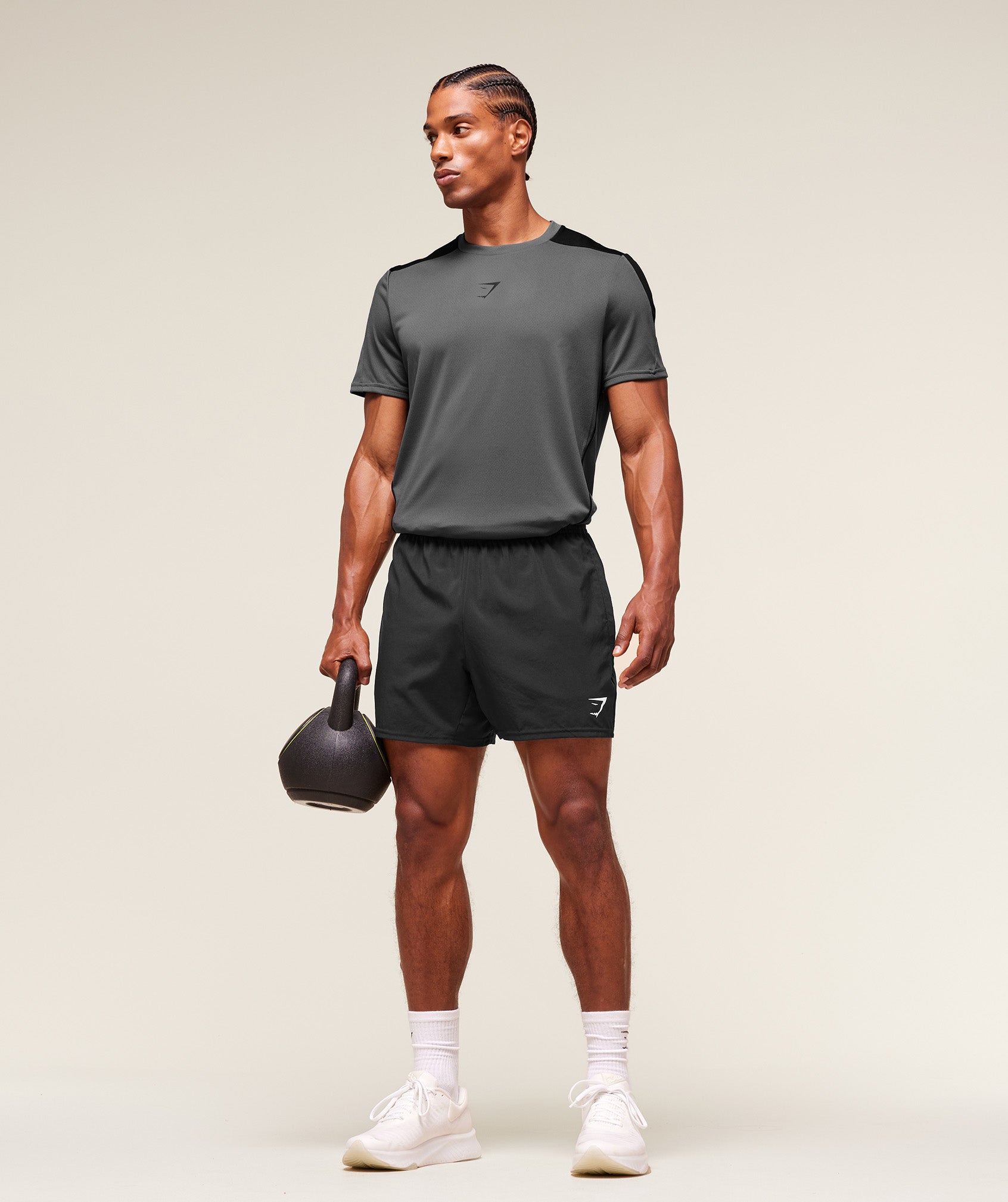 Gymshark Arrival Block T-Shirt - Dark Grey