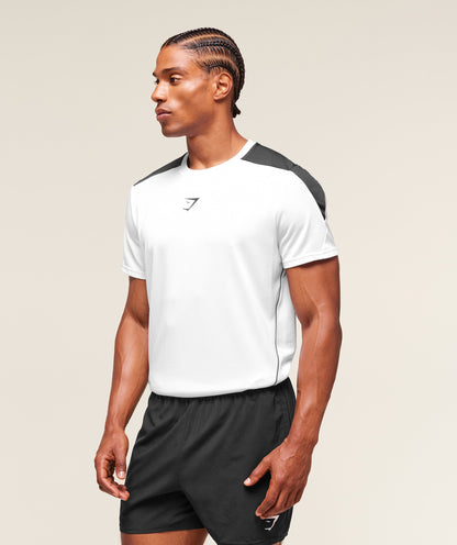 Gymshark Arrival Block T-Shirt - White