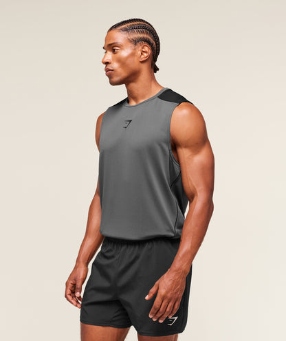 Gymshark Arrival Block Tank - Dark Grey