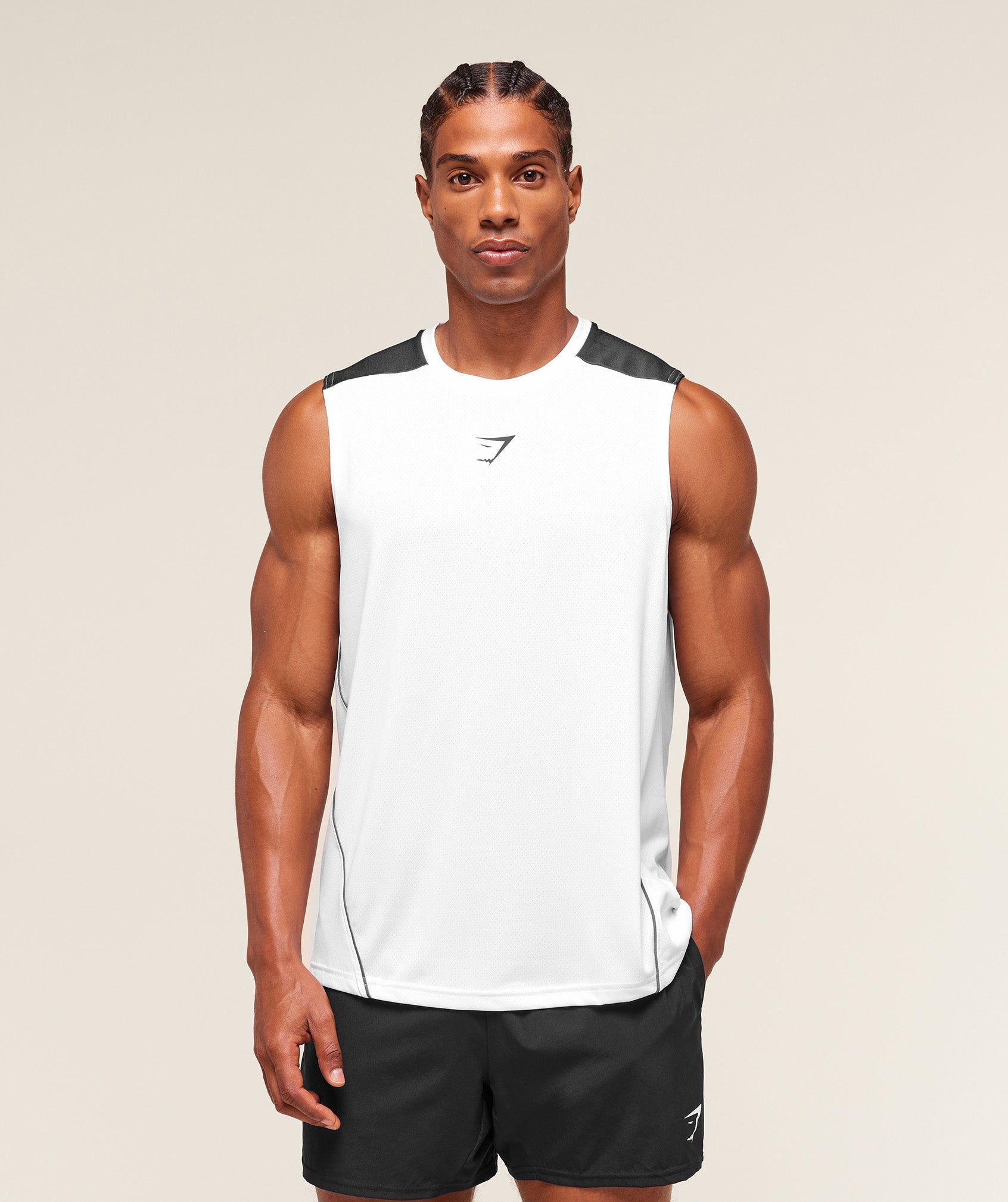 Gymshark Arrival Block Tank - White