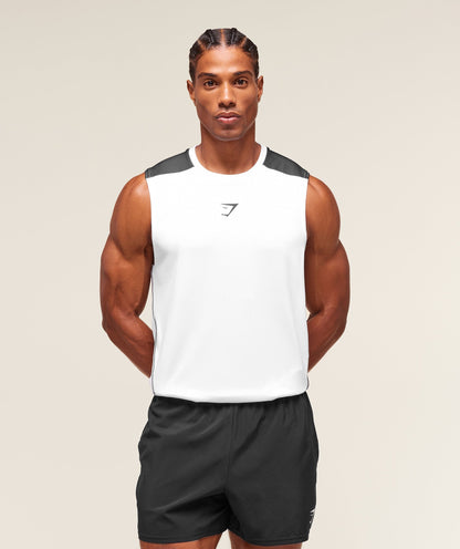 Gymshark Arrival Block Tank - White