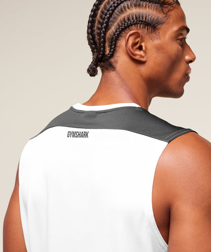 Gymshark Arrival Block Tank - White