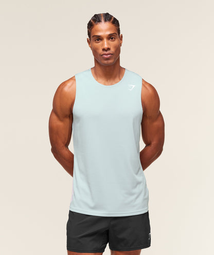 Gymshark Arrival Tank - Smoke Blue