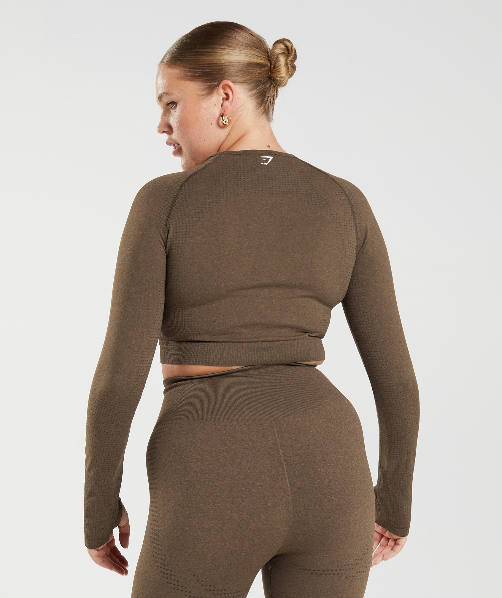 Gymshark Vital Crop Top - Espresso Marl