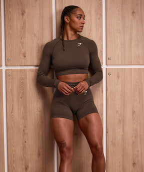 Gymshark Vital Crop Top - Espresso Marl