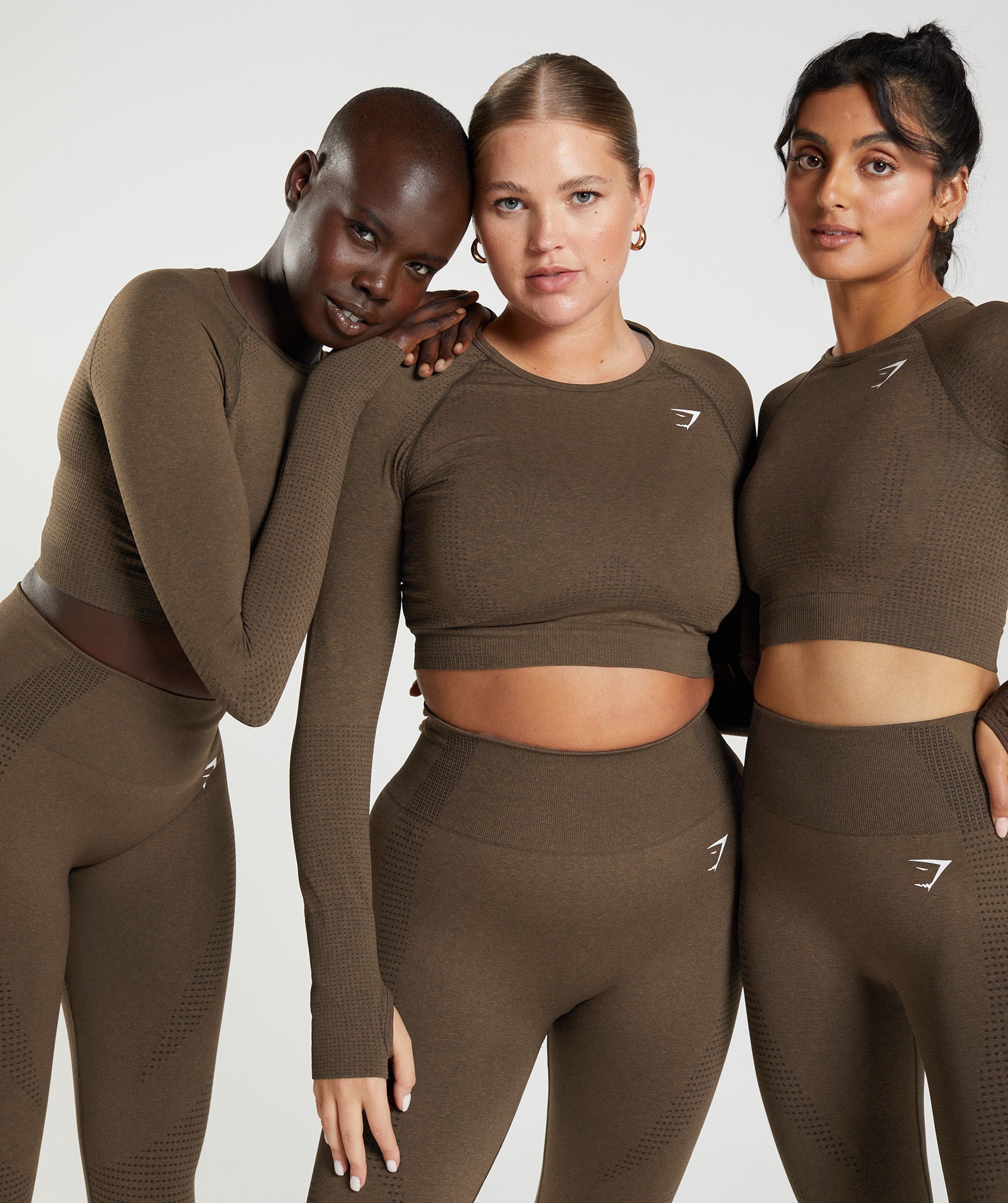 Gymshark Vital Crop Top - Espresso Marl