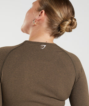 Gymshark Vital Crop Top - Espresso Marl
