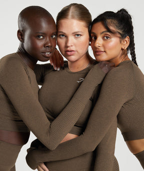 Gymshark Vital Crop Top - Espresso Marl