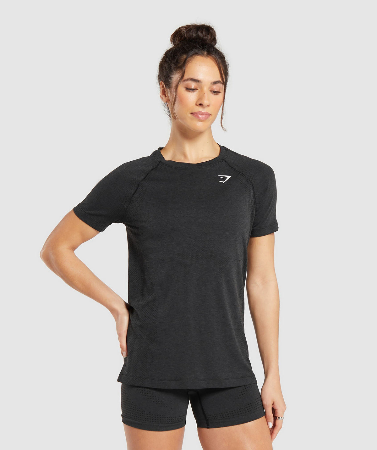 Gymshark Vital Light T-Shirt - Black Marl