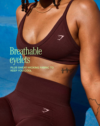 Gymshark Energise Seamless Leggings - Rich Maroon