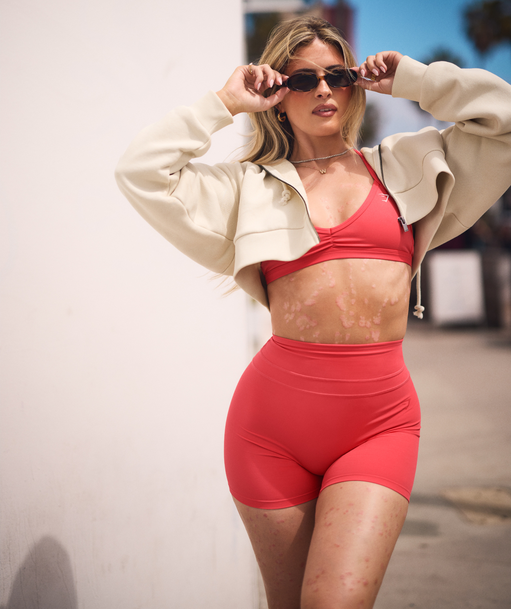 Gymshark Whitney Shorts - Coral Red