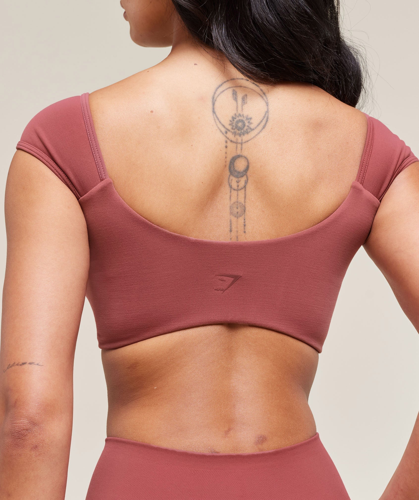 Gymshark Soft Sculpt Cap Sleeve Bralette - Washed Berry Pink