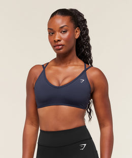 Gymshark Back Gains Sports Bra - Heavy Blue