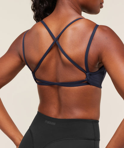 Gymshark Back Gains Sports Bra - Heavy Blue