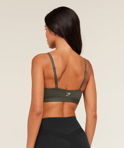 Gymshark Balcony Peekaboo Sports Bra - GS Strength Green