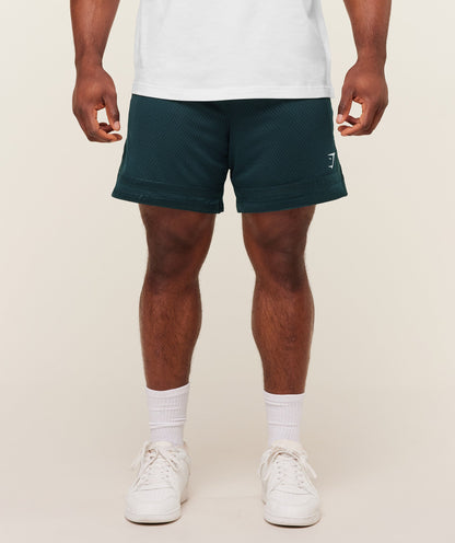 Gymshark Campus Mesh Shorts - Deep Petrol Blue