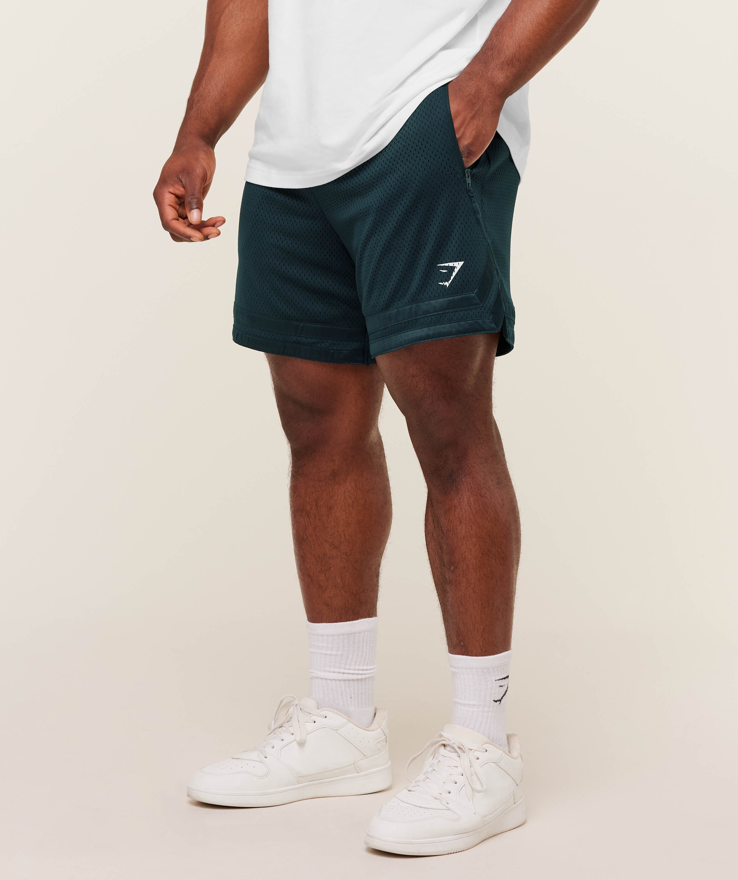 Gymshark Campus Mesh Shorts - Deep Petrol Blue