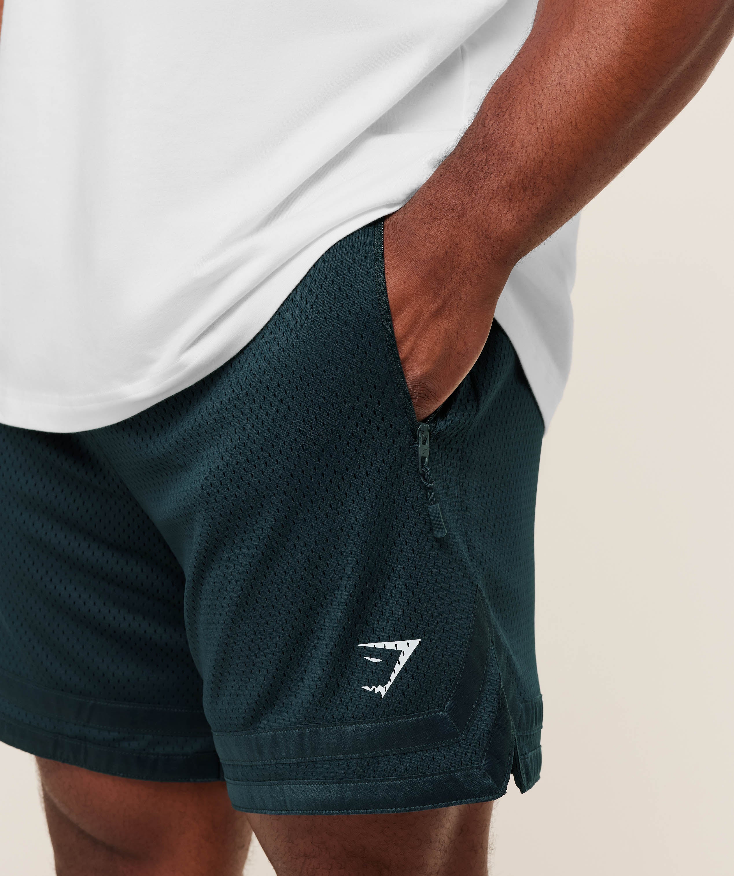 Gymshark Campus Mesh Shorts - Deep Petrol Blue