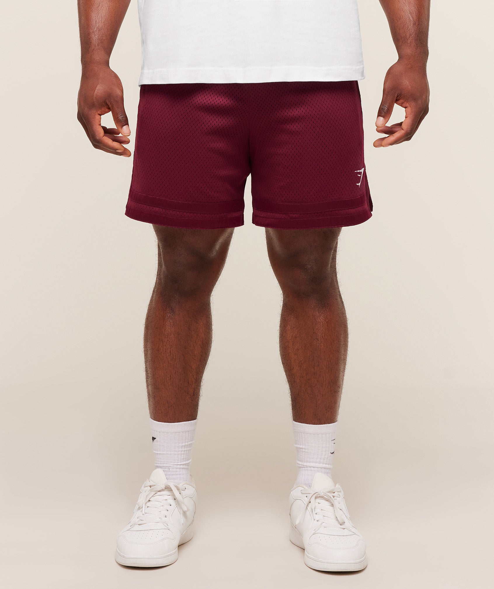 Gymshark Campus Mesh Shorts - Rich Maroon