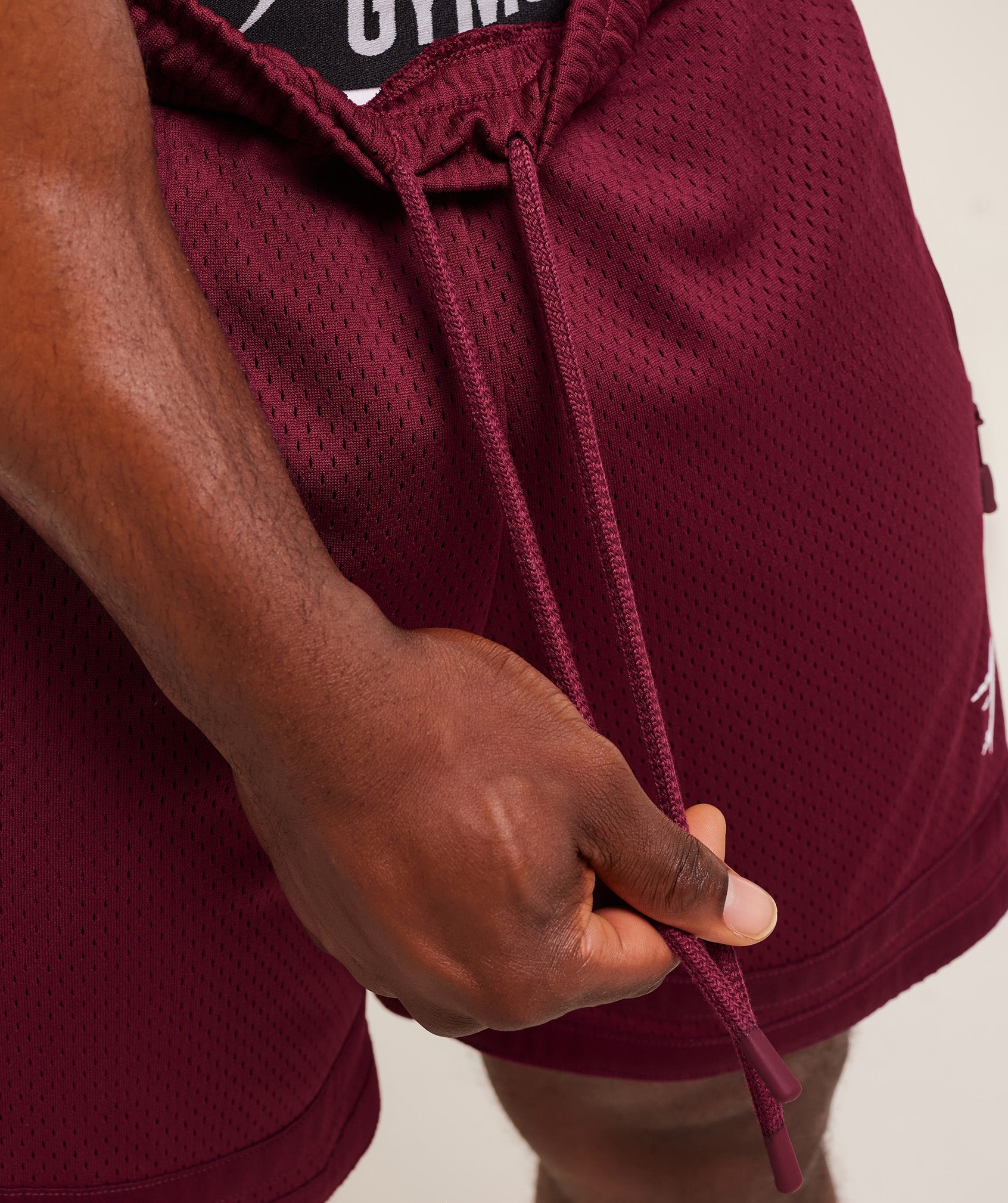 Gymshark Campus Mesh Shorts - Rich Maroon