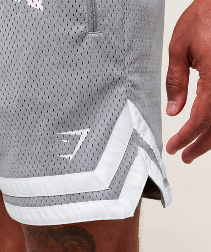 Gymshark Campus Mesh Shorts - Denim Grey