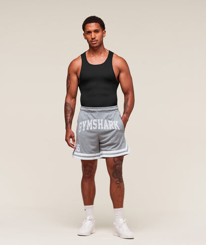 Gymshark Campus Mesh Shorts - Denim Grey