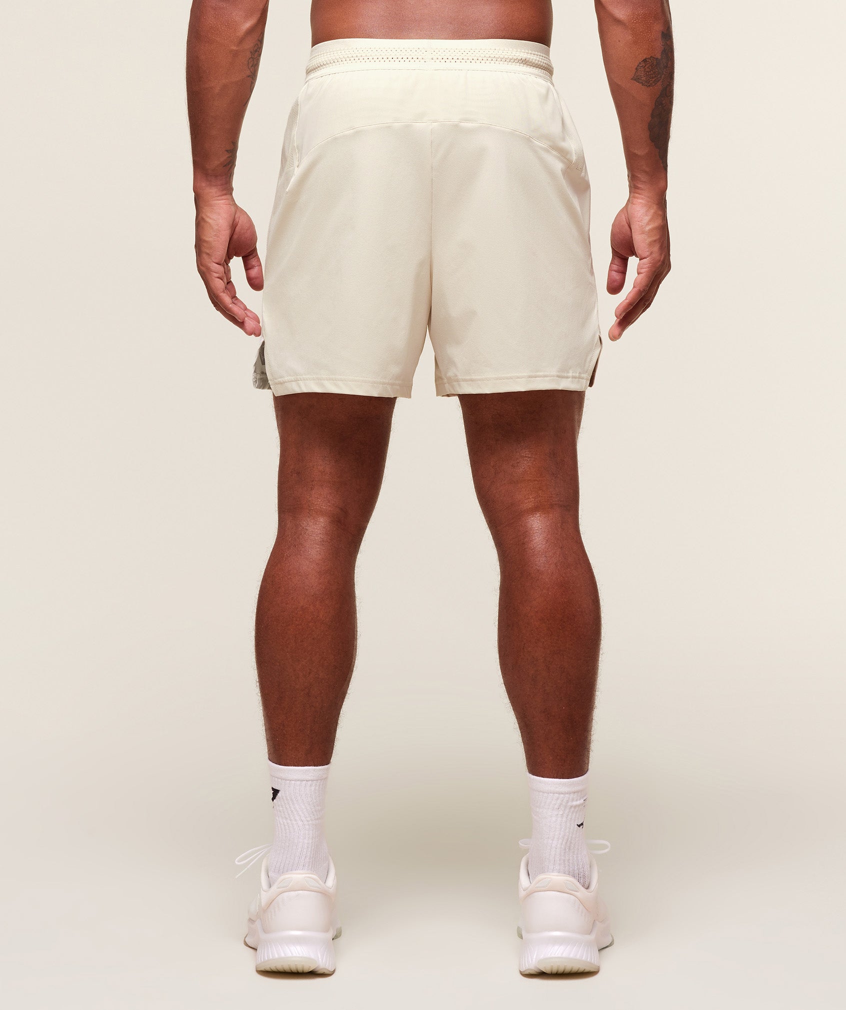 Gymshark Fit Elite 5" Shorts - Oat White