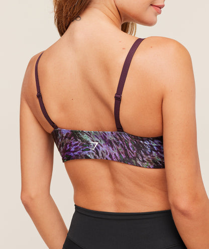 Gymshark Printed Twist Front Bralette - Morning Blue
