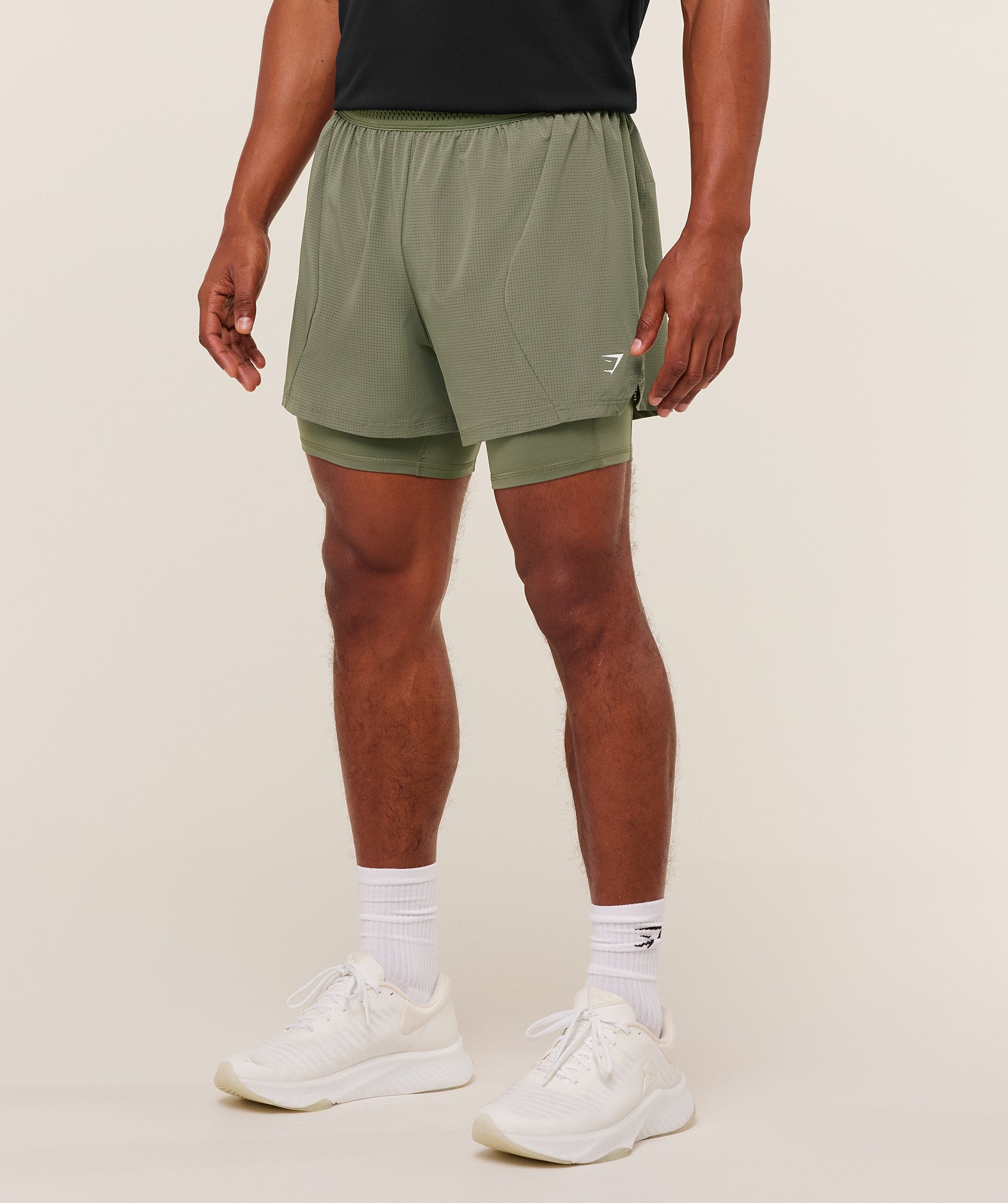 Gymshark Running 4" 2in1 Shorts - Base Green