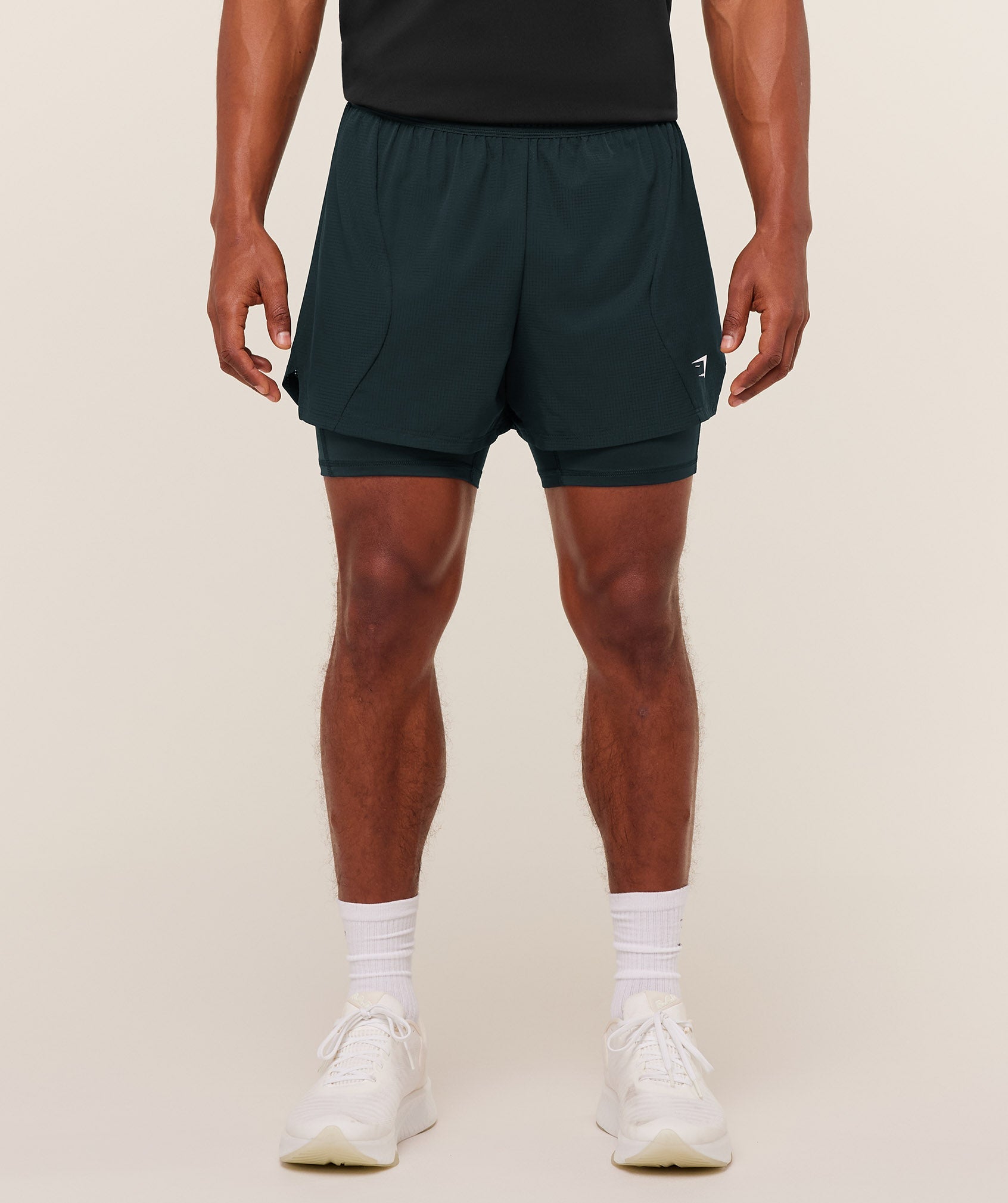 Gymshark Running 4" 2in1 Shorts - Deep Petrol Blue