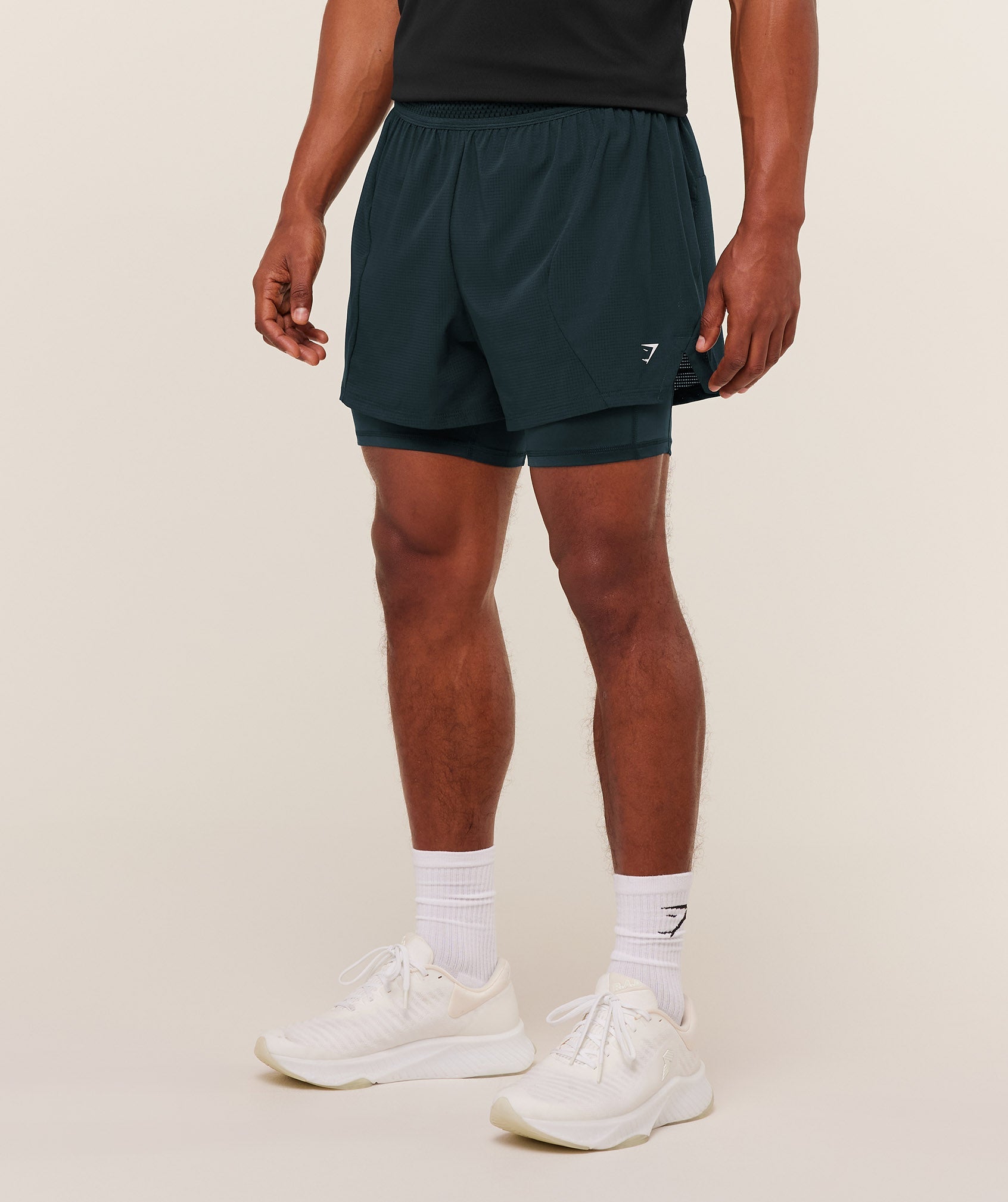 Gymshark Running 4" 2in1 Shorts - Deep Petrol Blue
