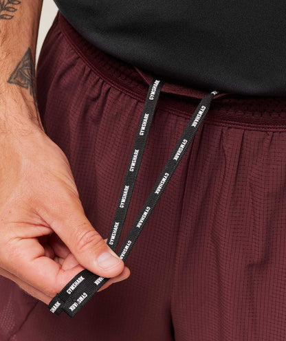 Gymshark Running 4" 2in1 Shorts - Rich Maroon