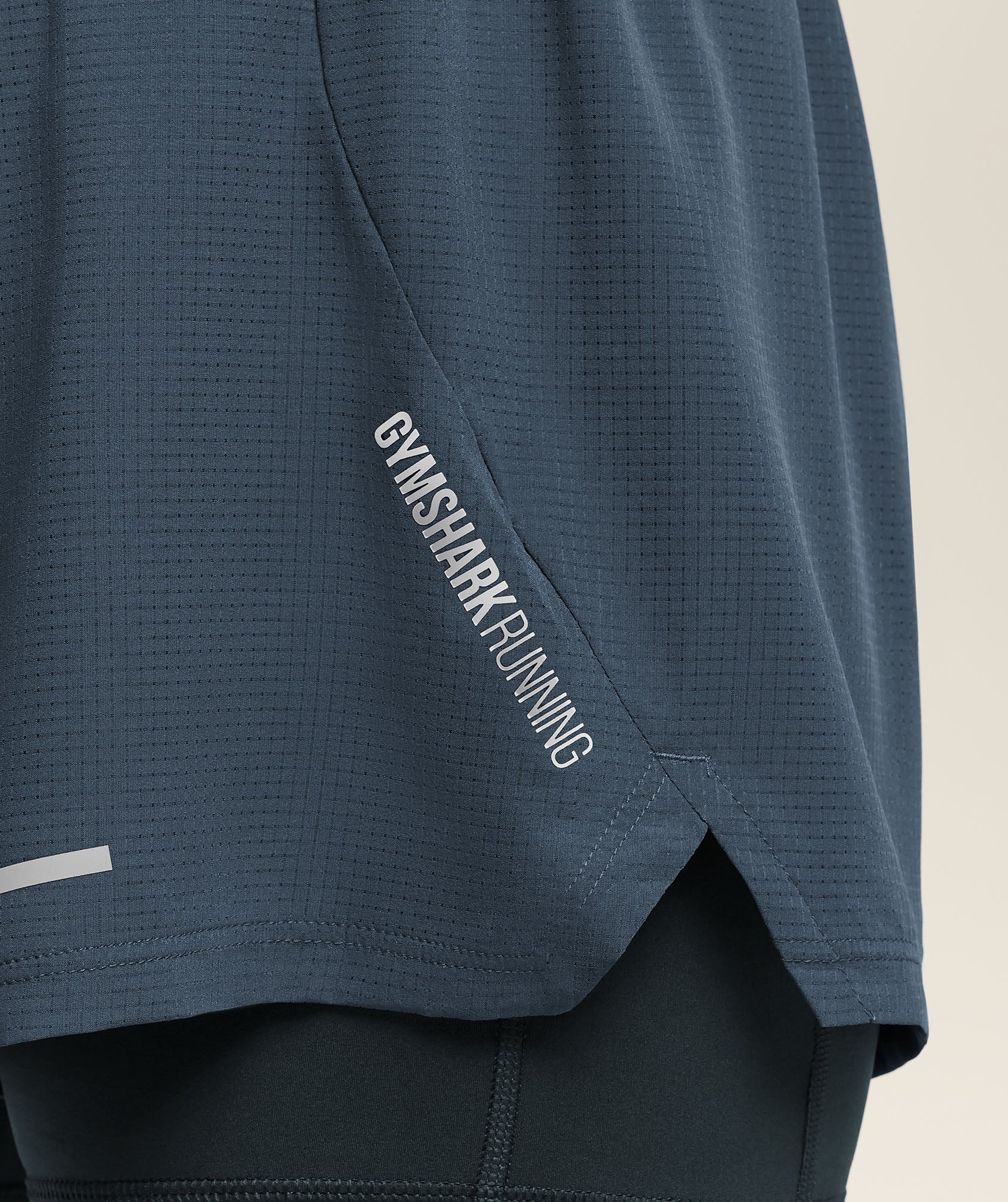 Gymshark Running 4" 2in1 Shorts - GS Stealth Blue/GS Deep Petrol Blue